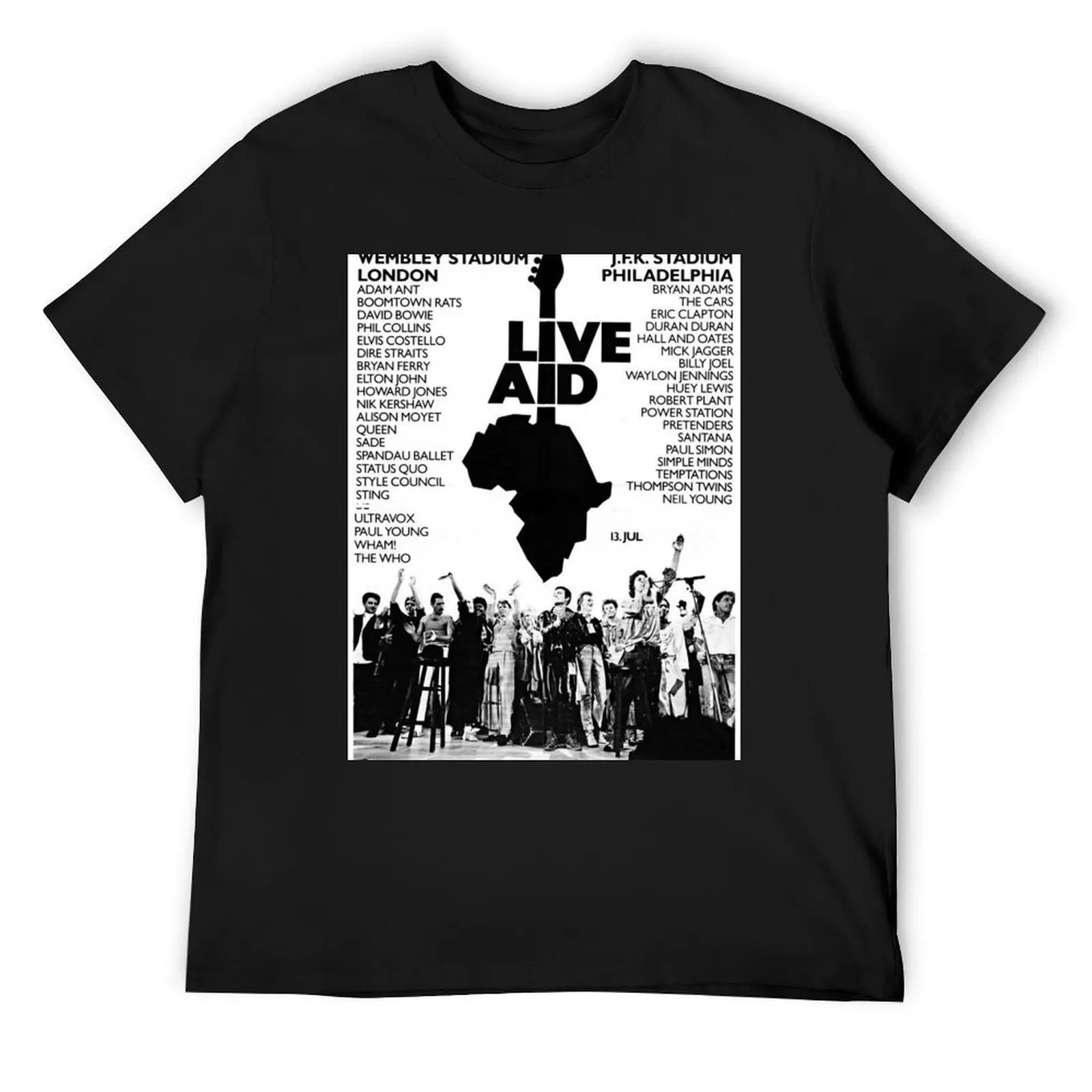

Live Aid 1985 T-Shirt anime cute clothes cute tops oversized T-shirts for men cotton