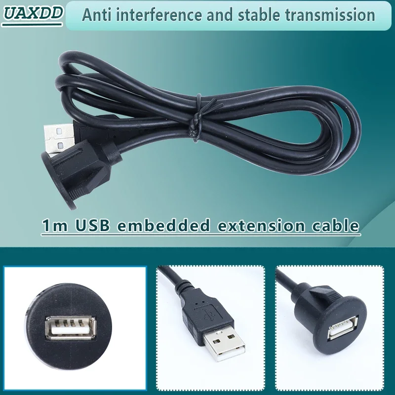 USB embedded extension for car instrument panel, DIY modification panel cable for car instrument panel, data cable