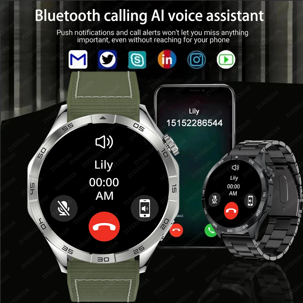 For HUAWEI Xiaomi WATCH 4 Smart Watch Men AMOLED 1.43 Inch 466*466 HD Screen Always Display Bluetooth Call Waterproof Smartwatch