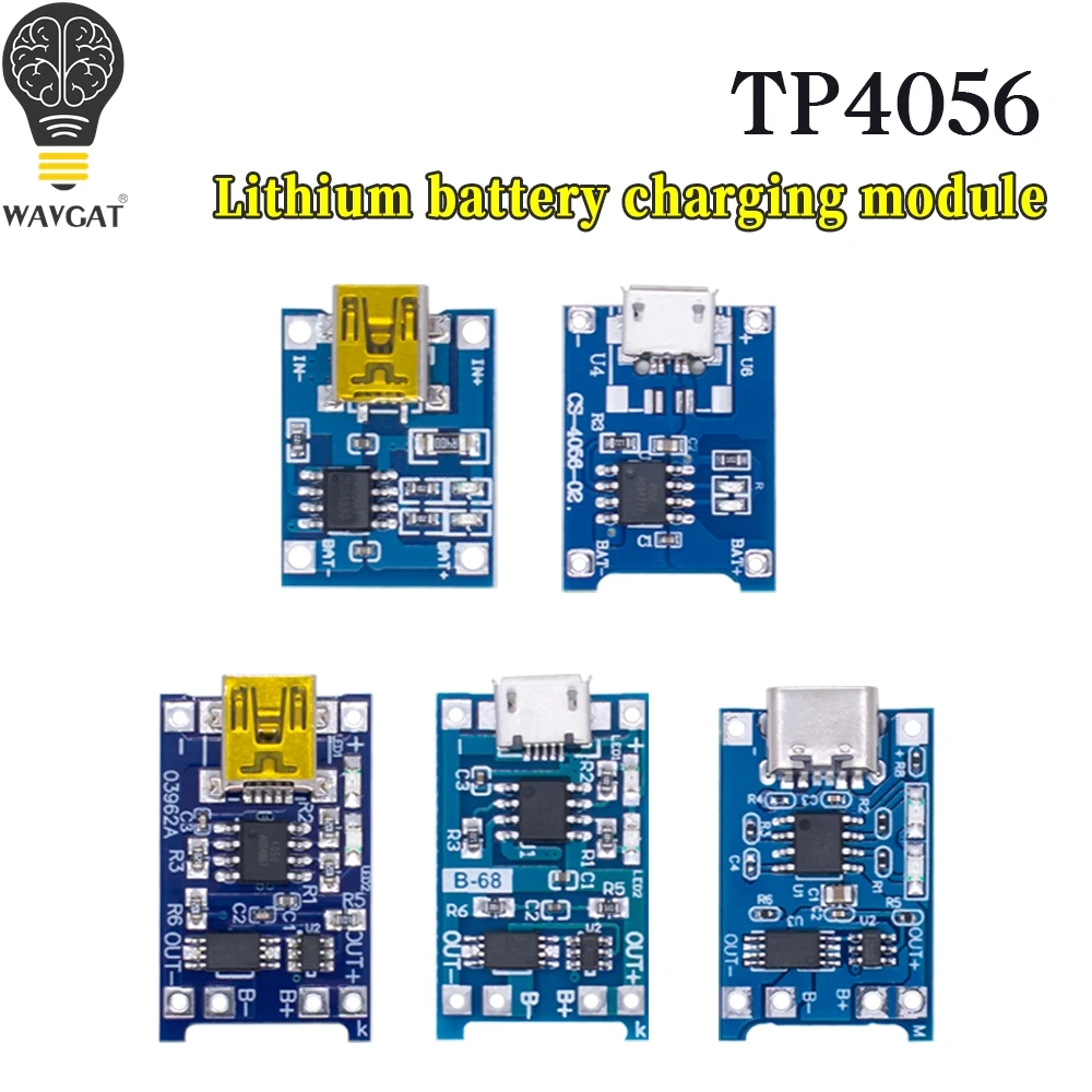 5 sztuk 5V 1A Micro/type-c/Mini 18650 TP4056 moduł ładowarki baterii litowej płytka ładująca z ochroną podwójne funkcje Li-ion