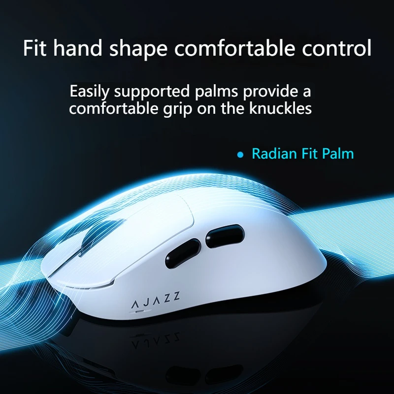 AJAZZ AJ179 Mouse Gaming Nirkabel Tri-Mode Desain Ringan untuk Tangan Sedang dan Kecil Basis Pengisian Daya Daya Tahan Lama Mouse Esports