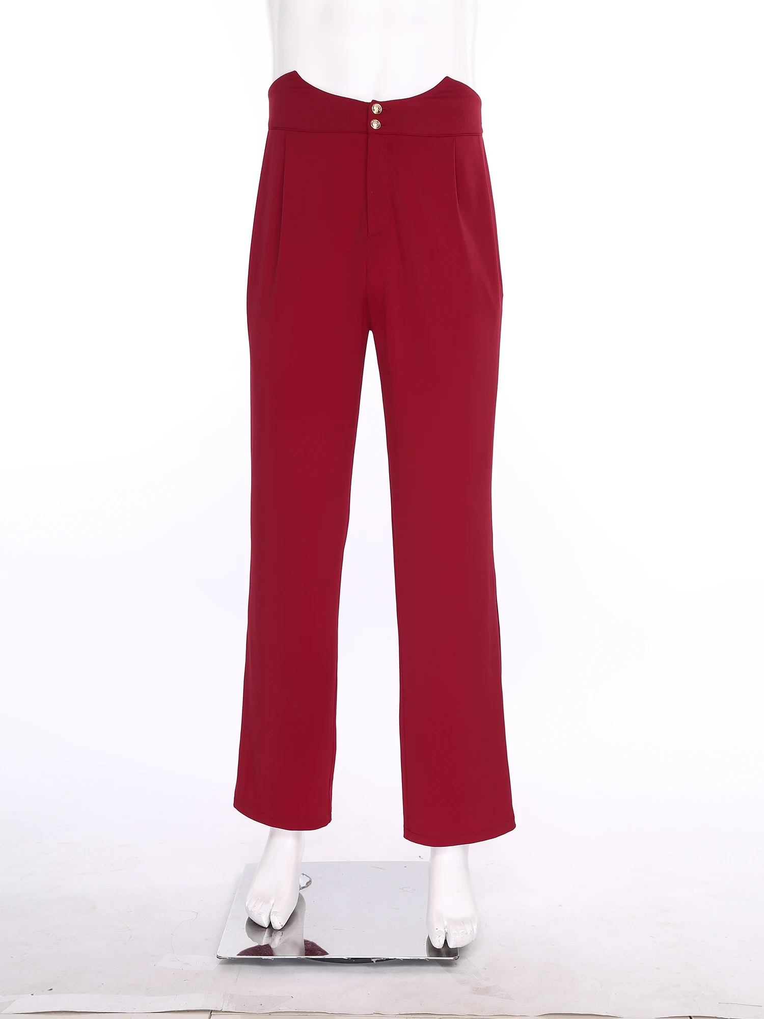 Pantaloni lunghi da ballo latino per uomo, costumi di culto, tasche laterali, pantaloni dritti larghi, abbigliamento da ballo per rumba, danza classica moderna