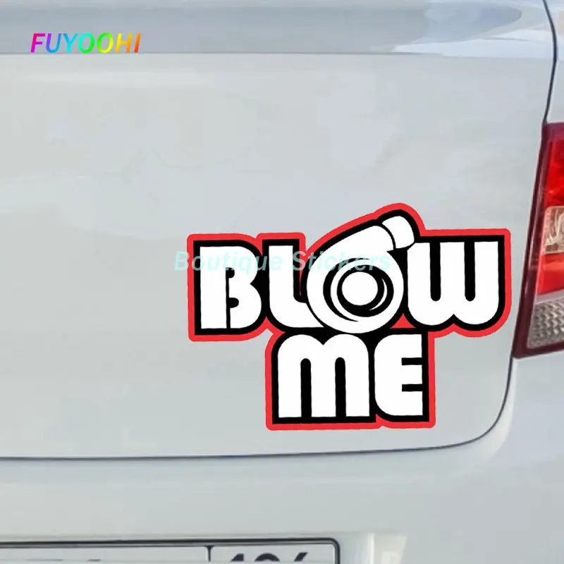 FUYOOHI Play Stickers Blow Me Car Sticker Drift Car Turbo Bomb Decal 4x4 Sparkles Rear Windshield Trunk Car Bumper Decoration