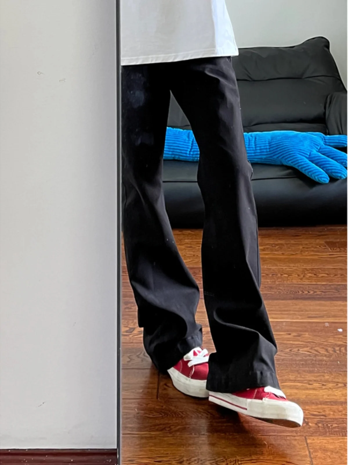 

American High Street Vibe Men's Straight Leg Slim Fit Clean Fit Elastic Soft Jeans High Waist Micro Flared Pants