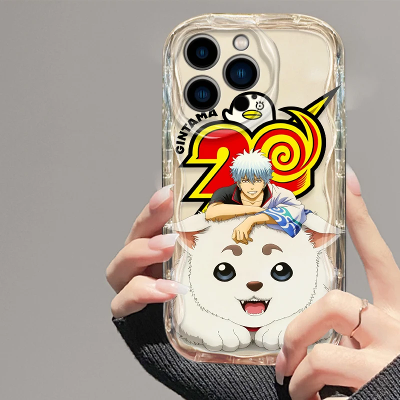 Anime Gintama Sakata Gintoki Cover For Apple iPhone 15 14 13 12 11 Pro X XR XS Max Plus 8 7 Plus SE Wave Oil Phone Case image 6