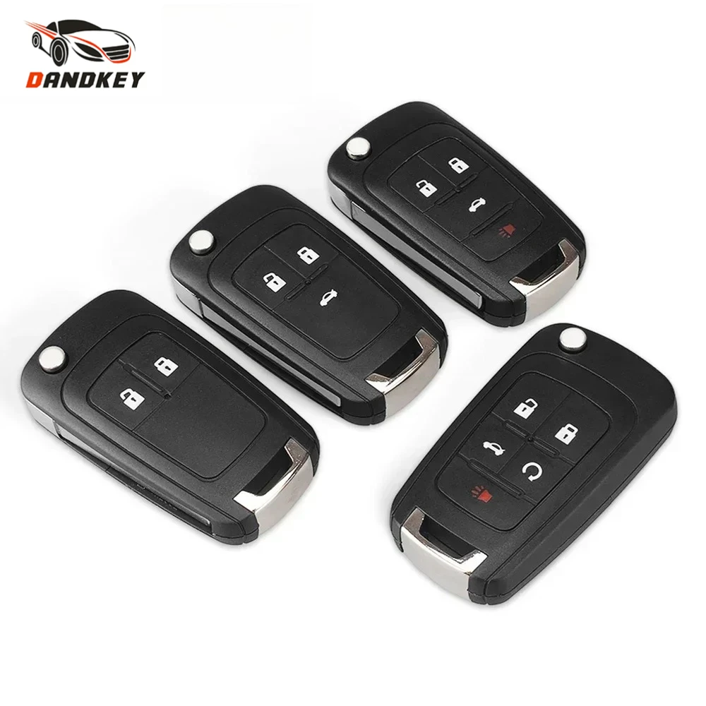 

Dandkey 5Pcs Flip Folding Remote Car Key Shell For Chevrolet Cruze Epica Lova Camaro Impala For Opel Fob HU100 Replacement Case