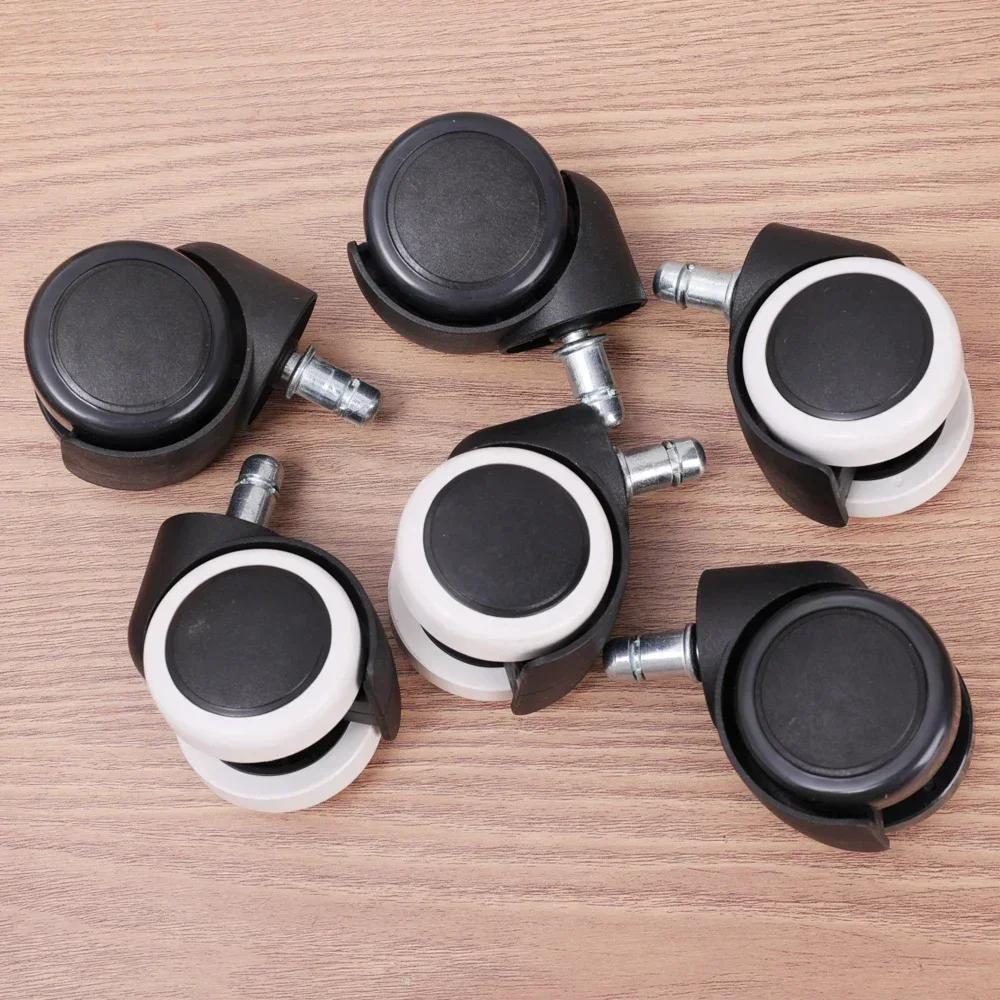 360 Degree Rotatable Safe Roller Office Chair Universal Furniture Caster Wheels 2Inch Swivel Castor Roller Rubber Wheel Hardware