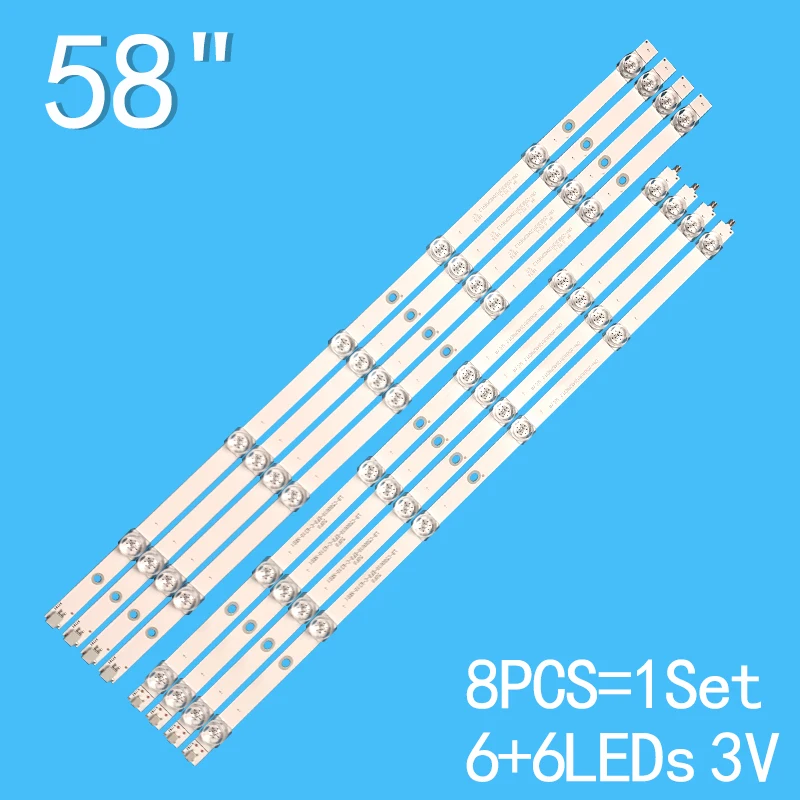 

New 8pcs CHANGHONG For 58F8 58D2P 58DP600 58A5U LB-C580U18-EF8-C-G31-XRD1 LB-C580U18-EF8-R-G01-XRD1 LB-C580U18-EF8-P-G81-JF1