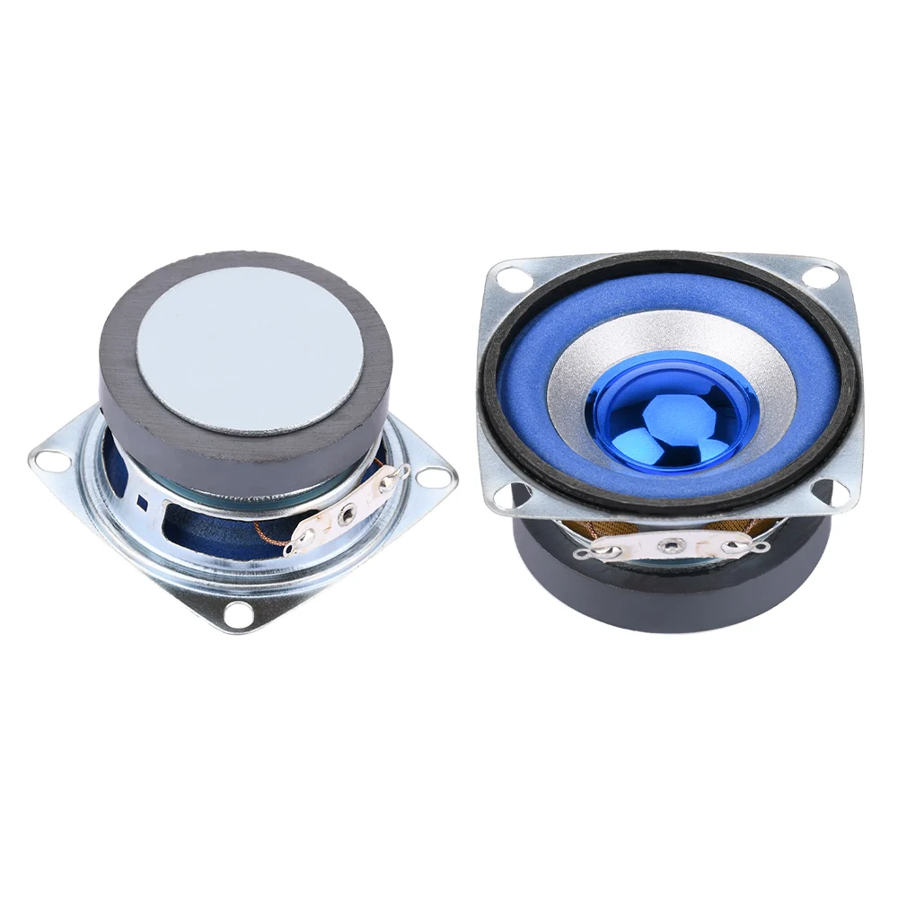 Altavoz pequeño de frecuencia completa azul, 2 pulgadas, 5W, 4 ohm, 52mm, cuadrado, 5W, 4 ohm