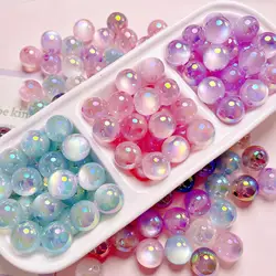 10pcs/lot Trendy New 16mm Glitter AB Colors Round Gumball Acrylic Bubblegum Jewelry Beads Fit Bracelet Necklace Earring