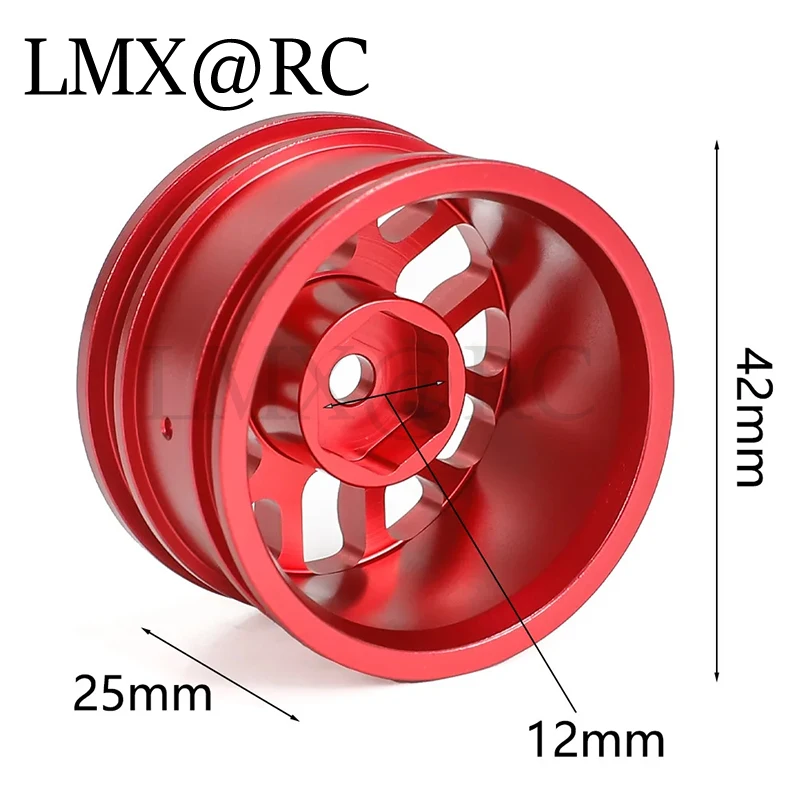 RC 4pcs 42mm 1/10 On-Road Drift Racing Car Metal Wheel Rim Wheel Hubs for Tamiya M03 M04 M05 M06 M07 MB-01 XM-01 Upgrade Parts