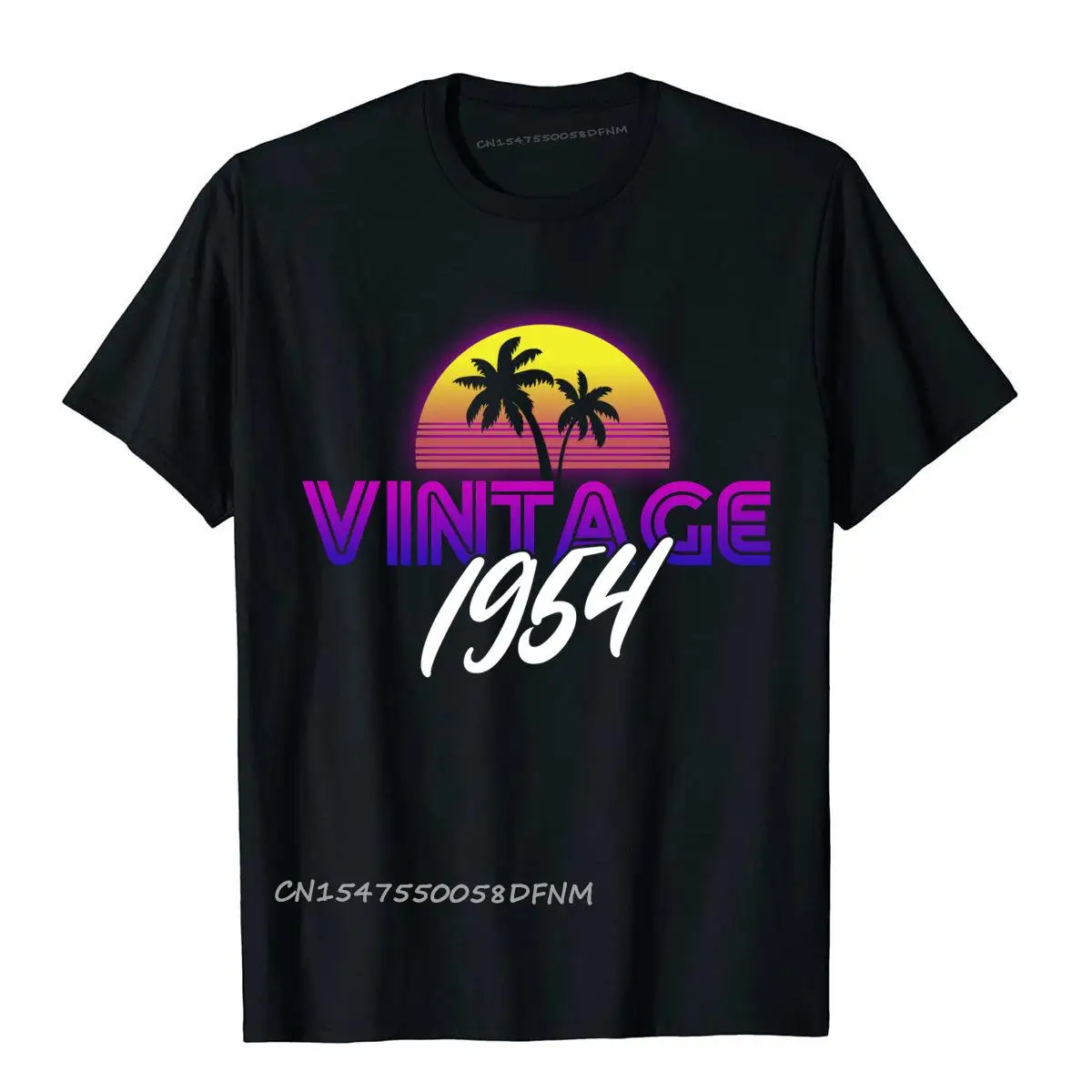 Retrowave Vintage 1954 Birthday Gift Printed On Premium Cotton Men Tees Custom Plain T Shirts