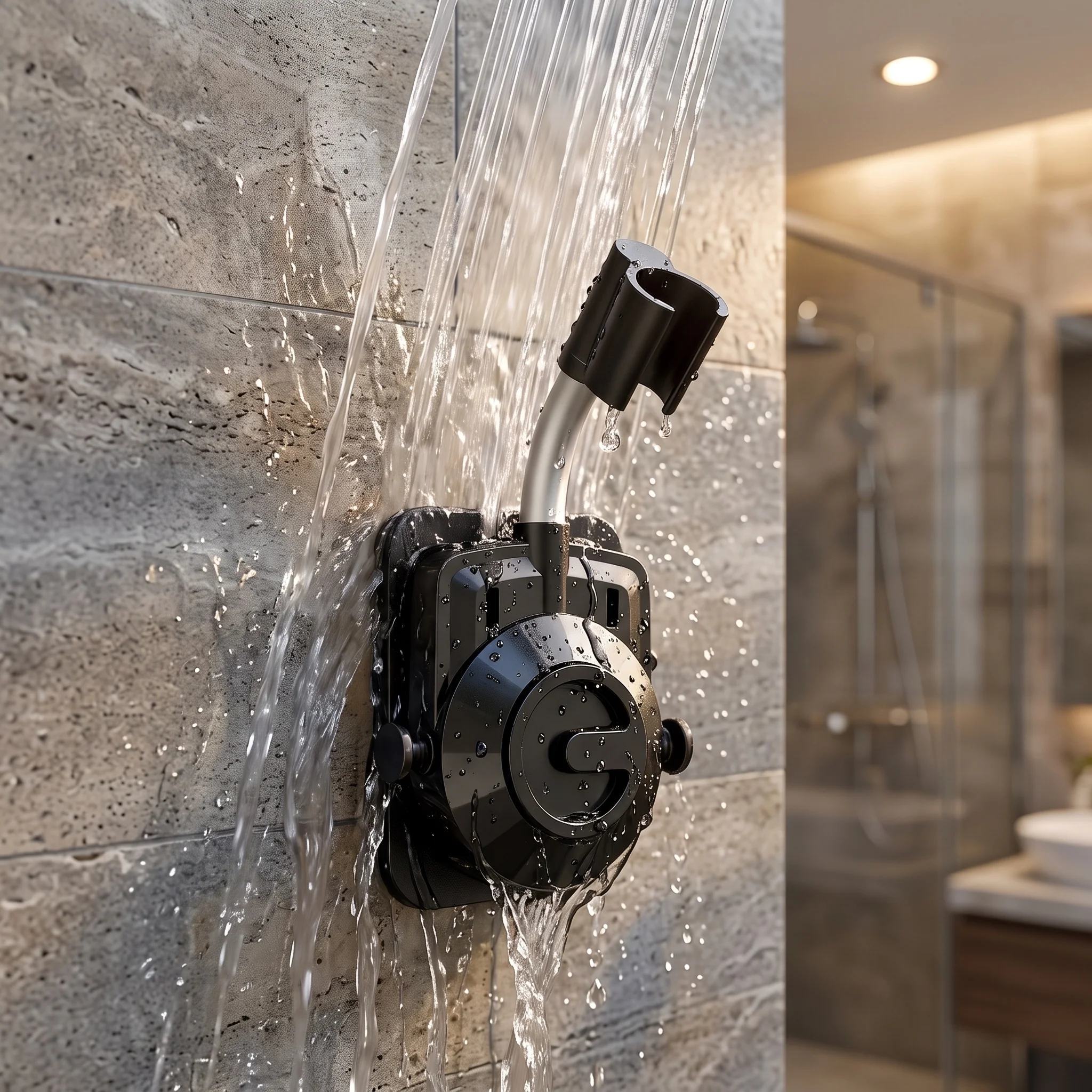 1PC Adjustable Self-Adhesive Shower Head Holder Universal Wall Mount Bracket Stand for SPA Bathroom