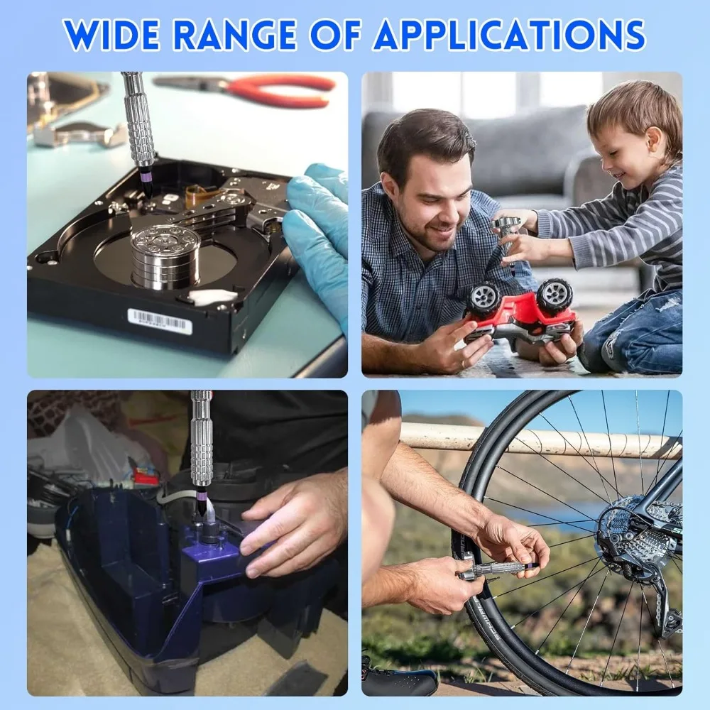 Set Obeng Ratchet 40 in 1, Set Mata Obeng Magnetik Baja S2, Kit Alat Perbaikan Portabel dan Ringkas untuk Elektronik, Komputer