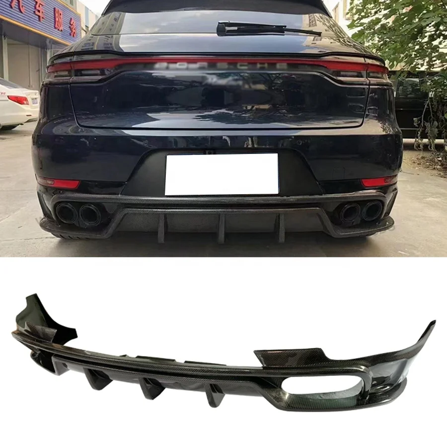 95B Carbon Fiber Rear Diffuser for Porsche Macan 95B 2014-2021 Rear Bumper Lip Diffuser Splitter Spoiler Bodykit