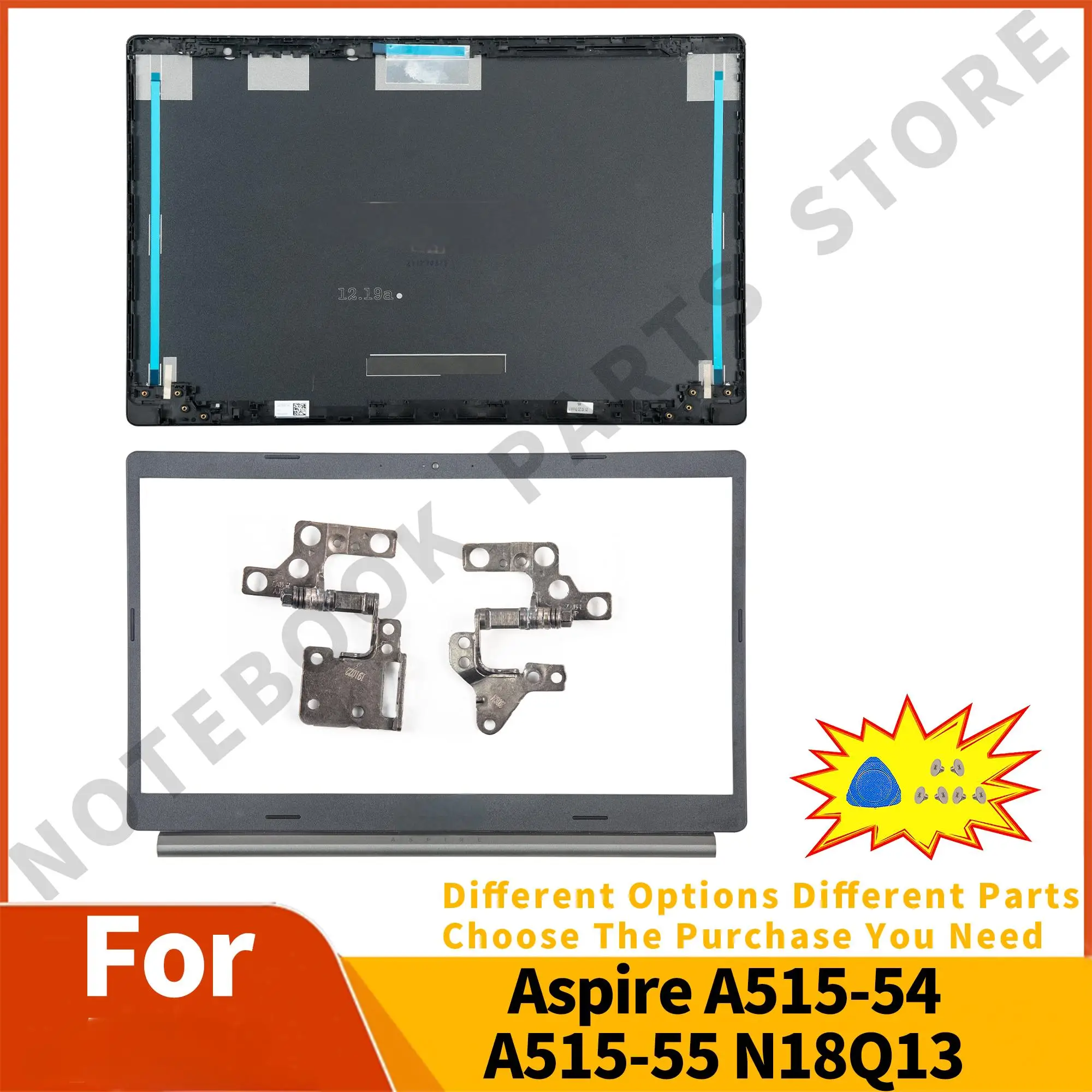 Original Aluminium For Aspire 5 A515-54 a515-53 A515-55 A515-55G S50-51 N18Q13 Rear Lid LCD Back Cover Bezel Hinges