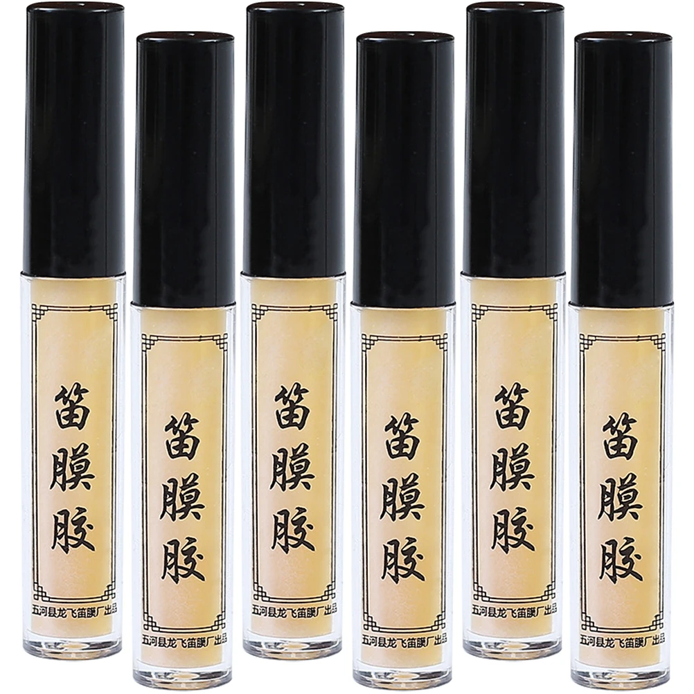 

6pcs Liquid Bamboo Membrane Glue Replacement Traditional Dizi Membrane Glue Accessories Flute Repairing Tools Chinese Flute