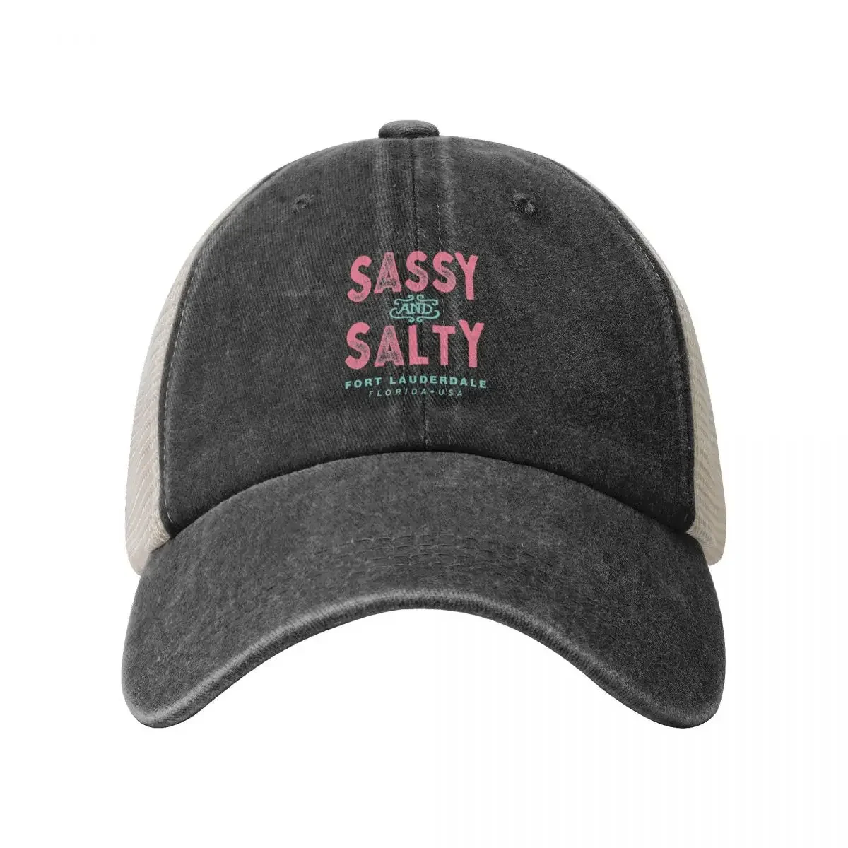 Fort Lauderdale Florida Sassy and Salty Baseball Cap New In Hat Hat Man Luxury hard hat Snap Back Mens Hats Women's