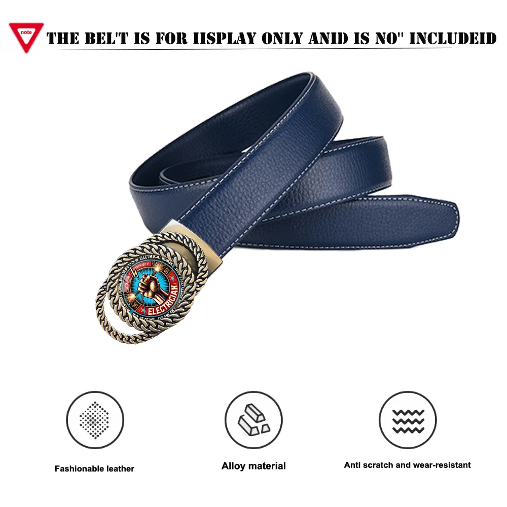 High Voltage Electrician Automatic Ratchet Belt Buckle Fashionable Personalized Waist Accessory, the Best Gift for Workers