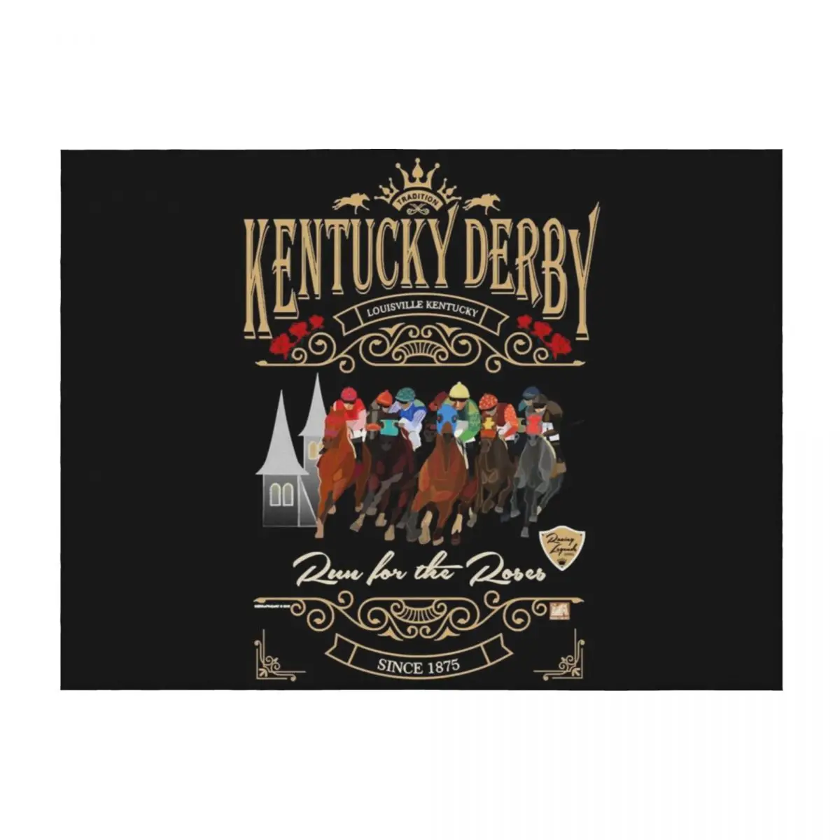 

Kentucky Derby Run for the Roses Horse Racing Masks Throw Blanket Hair For Baby Cute Plaid Blankets