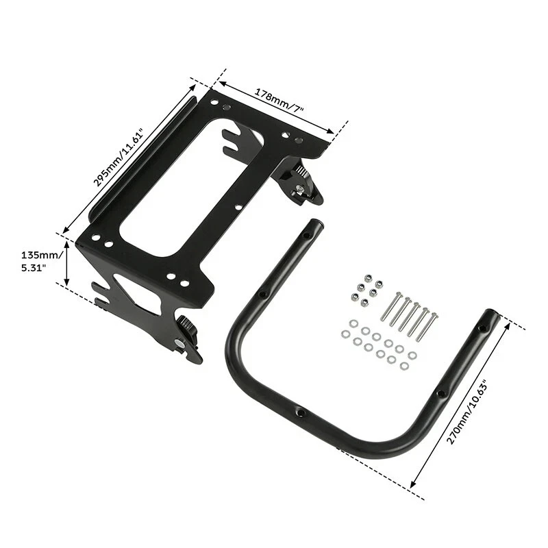 Motorcycle Two UP Luggage Rack Docking Hardware Kit For Harley Touring Electra Glide Street Glide 1997-2008