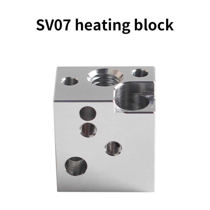 Heavy Duty Metal Hotend Heating Block for SV07 3D Printing Enhances Experience