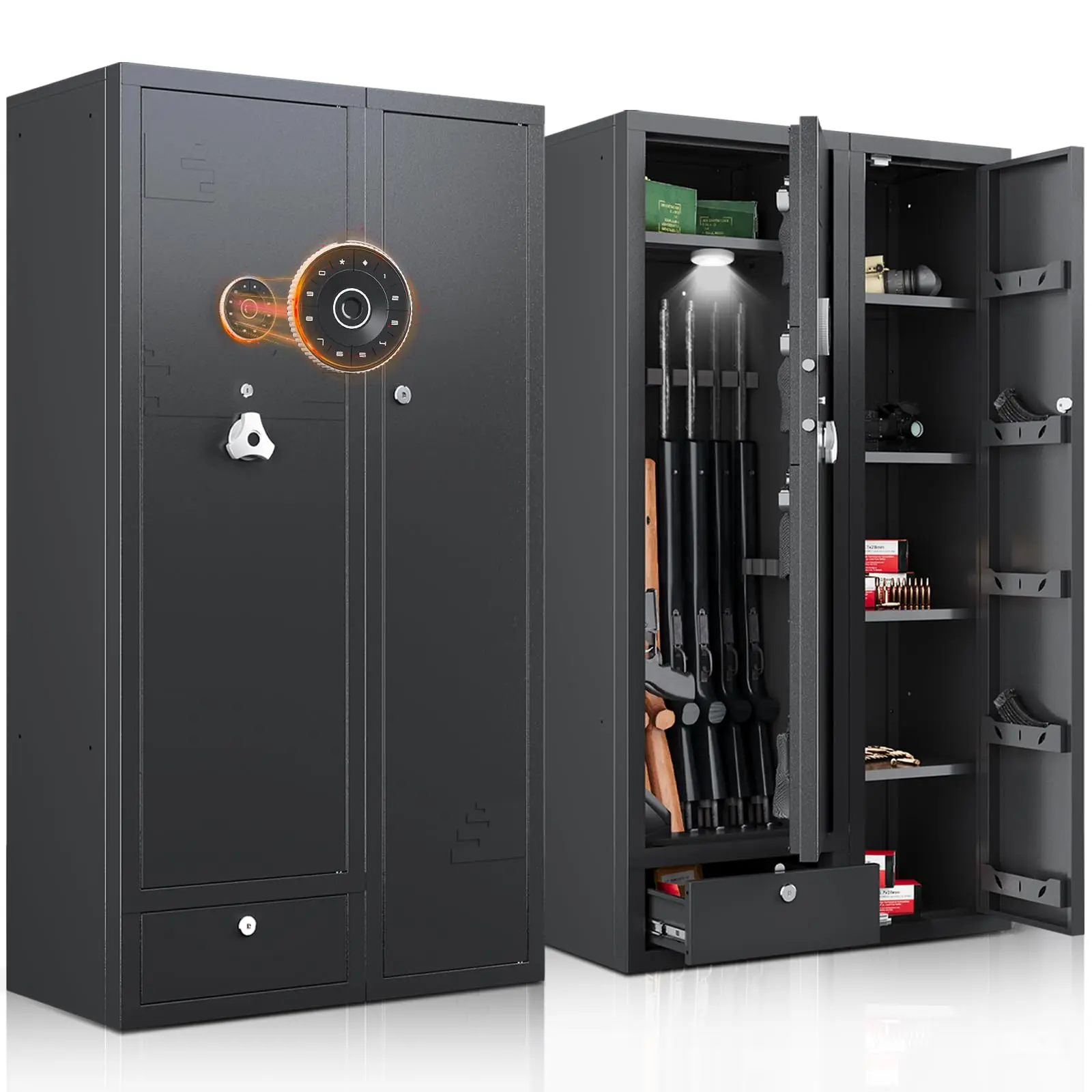 18-20Safe Gun Cabinet Large Gun Safes for Rifles and Pistols Rifle Safe for Home High Capacity Electronic