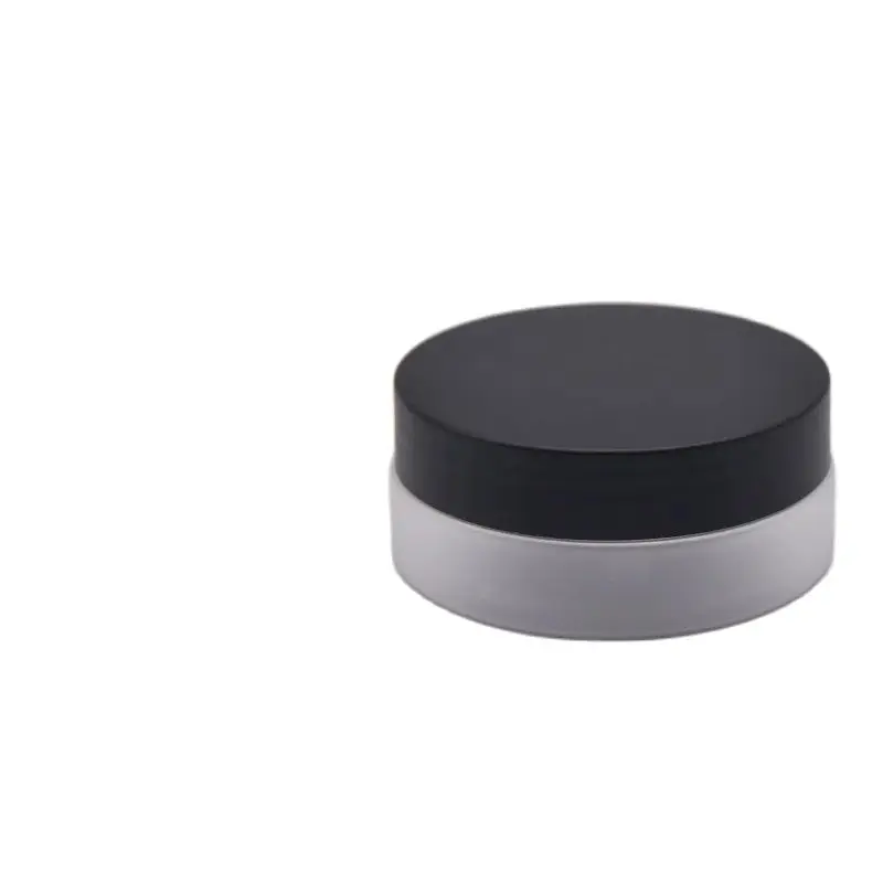 24Pcs Empty Plastic Jar Black Lid Frost Container Cosmetic 50g 80g 100g 120g 150g 200g 250g Refillable Packing Portable Bottles