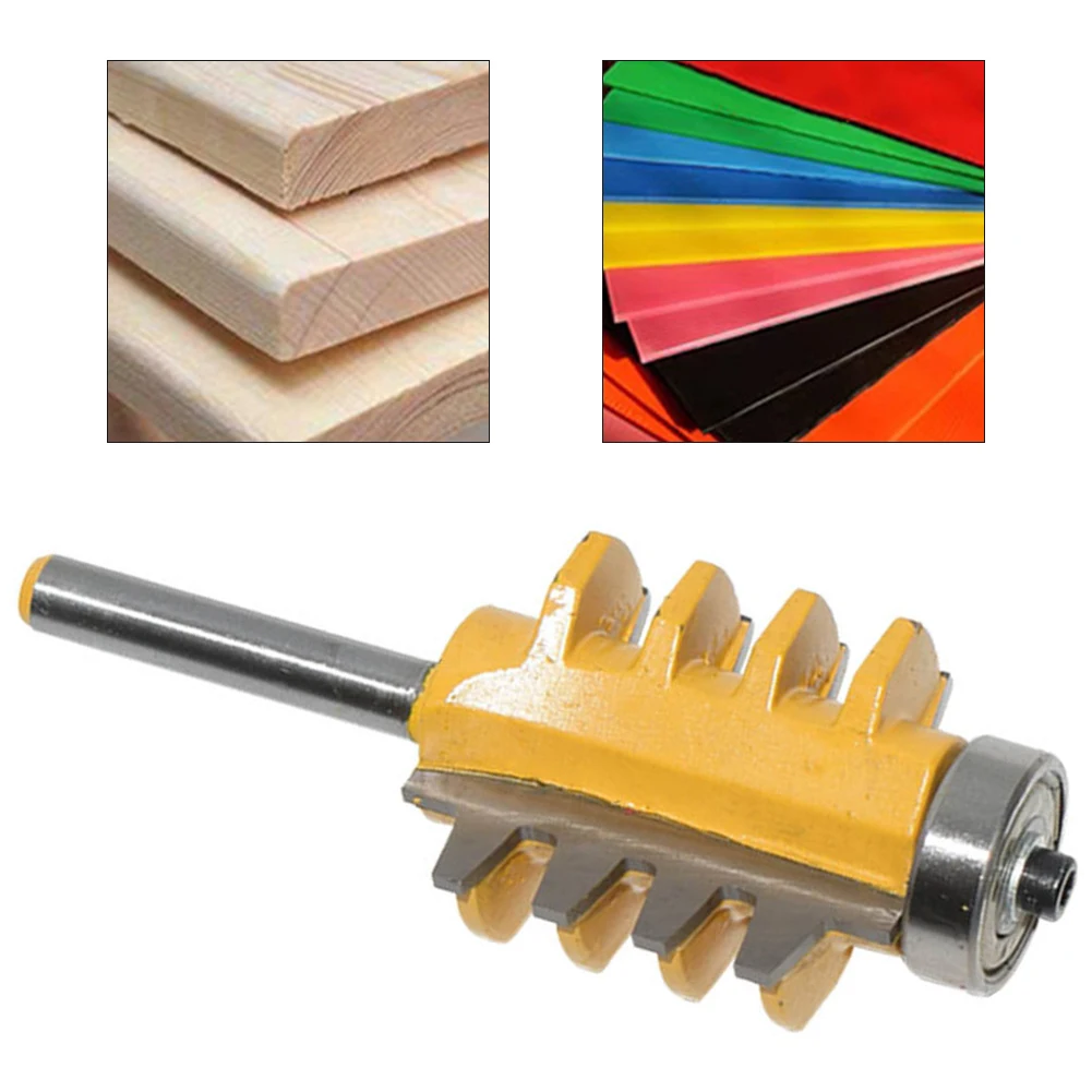 Multi-tooth Tenon Wave Splicing 8mm Shank Rail Reversible Finger Joint Glue Router Bit Cone Tenon Woodworking Cutter