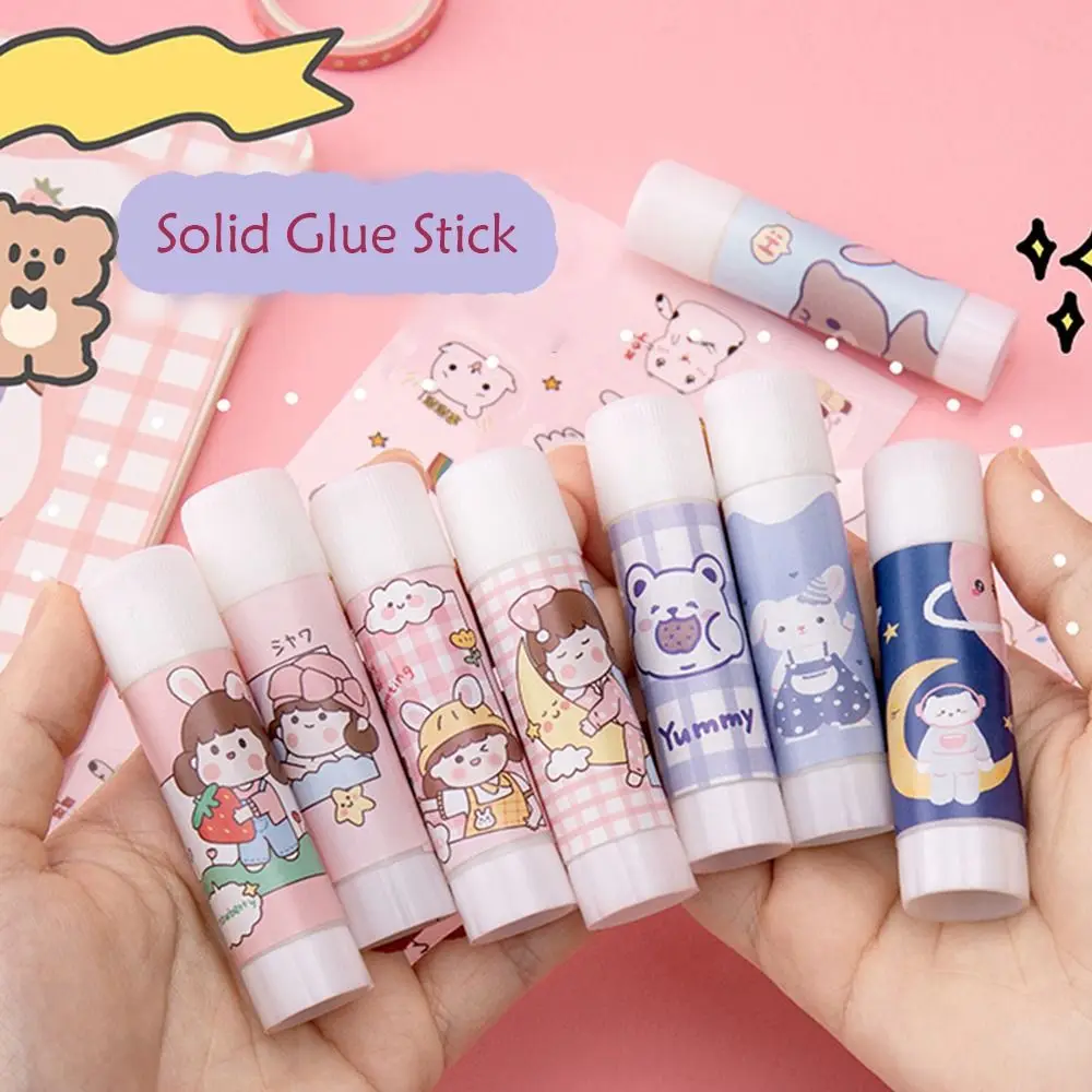 Small Solid Glue Stick DIY Tools Office Supplies Cartoon Adhesives Glue Stick PVA Student Stationery Glue Stick