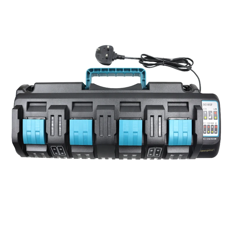 DC18SF 4Port Li-ion Battery Charger For Makita BL1430 BL1830 14.4V 18V USB Charging Mobile Phone Power Bank DC18RE DC18RD DC18RF