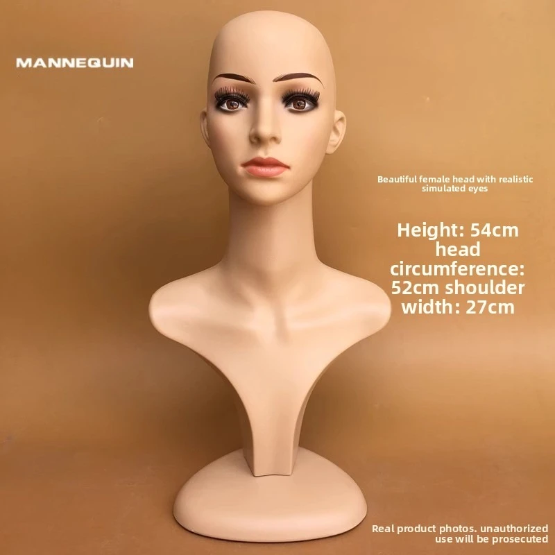 

Wig Mannequin Heads European American Model Heads Female Display Heads Headbands Necklaces Accessories Mannequin Heads Shoulders