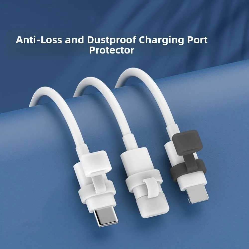 10Pcs New Silicone Type-C Cable Dust Plug Cover Dustproof Anti-Lost Data Line Protector Cap Durable Charging Port Dust Plug