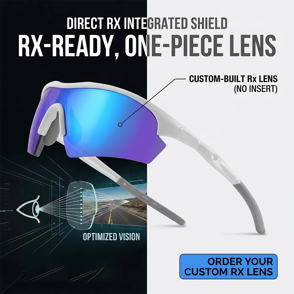 Customized Myopia Cycling Sunglasses Men TR90 Sports Optical Glasses Panoramic Big Curve Photochromic Clear Lens Bicycle Eyewear
