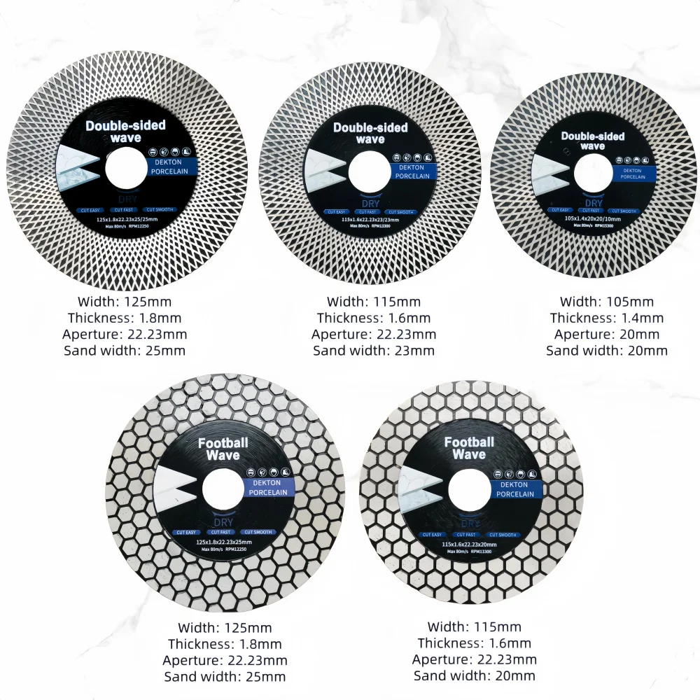 105/115/125mm Super Tile Blade Turbo Porcelain Diamond Disc Cutting And Grinding for Ceramic Porcelain Tile Granite Marbe