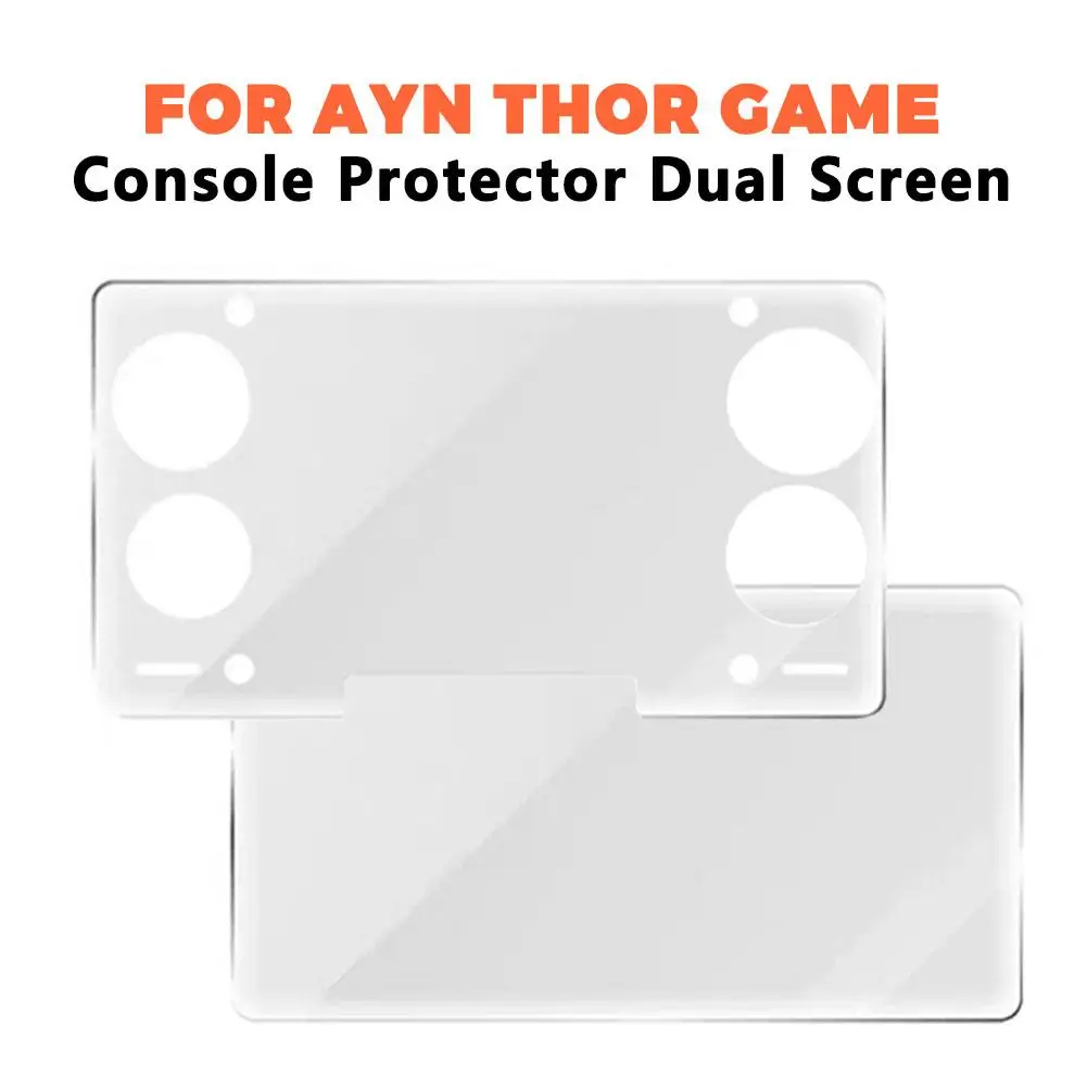 Dual‑Screen Tempered Glass Screen Protector For AYN THOR Flip Game Console HD Full Coverage Anti‑Scratch Anti‑Fingerprint Clear