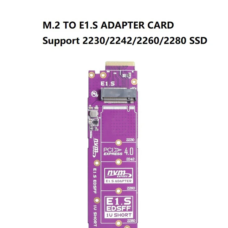 

APPLIA-2230-2280 SSD To E1. S Converter M. 2 Nvme Pcie 4.0 X4(64Gbps)–EDSFF E1. S Adapter, Hot Swap, For Server/Data Center