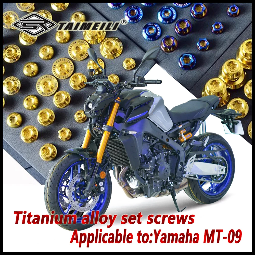 TAIMEILI Titanium Alloy Motorcycle Bolt Suitable for Yamaha MT-09 Motorcycle Modification and Maintenance Bolt No.1
