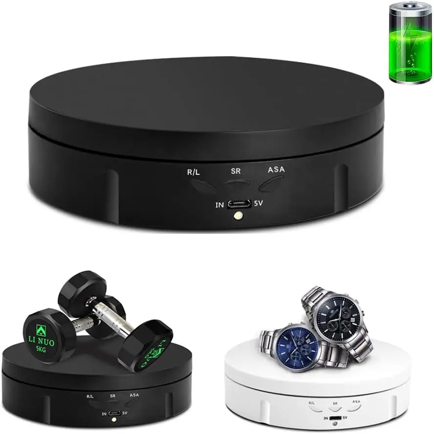 Motorized Rotating Display Stand,360 Degree Electronic Turntable Display Stand,Jewelry,Watch,3D Models(Does not contain battery)