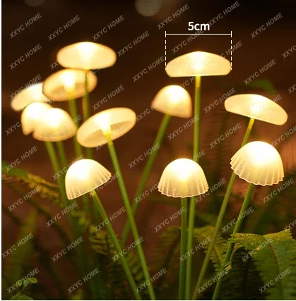 Solar jellyfish lamp household outdoor courtyard landscape ambient   garden balcony lantern lawn decoration mushroom lamp