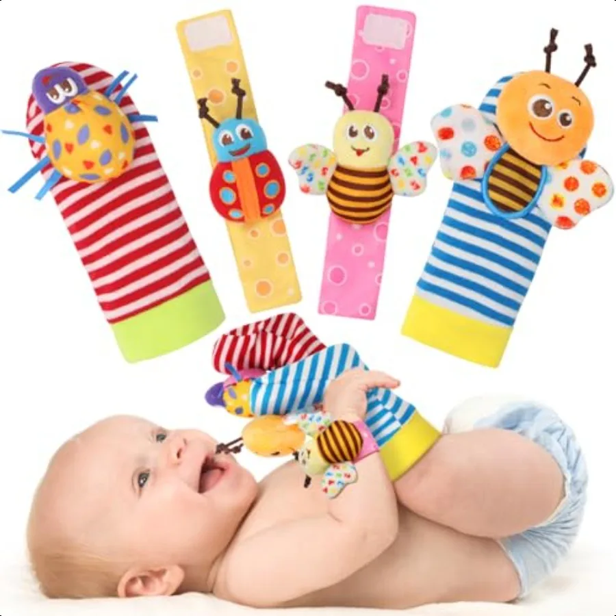 

Bloobloomax Baby Rattles Toys for 012 Month Infant Girl Boy Toys for Babies 36 Months Newborn Hand Foot Toys for 0 to 9 Months