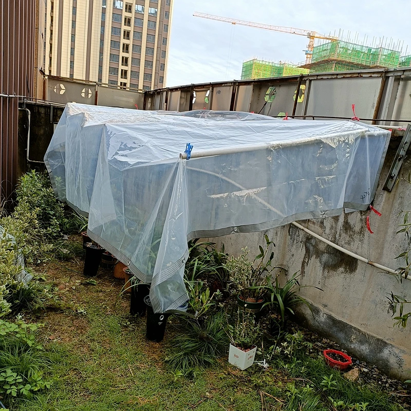 Przezroczysta tkanina przeciwdeszczowa balkon ogród plandeka szklarnia płótno roślina wodoodporna tkanina przeciwdeszczowa Linoleum plandeki