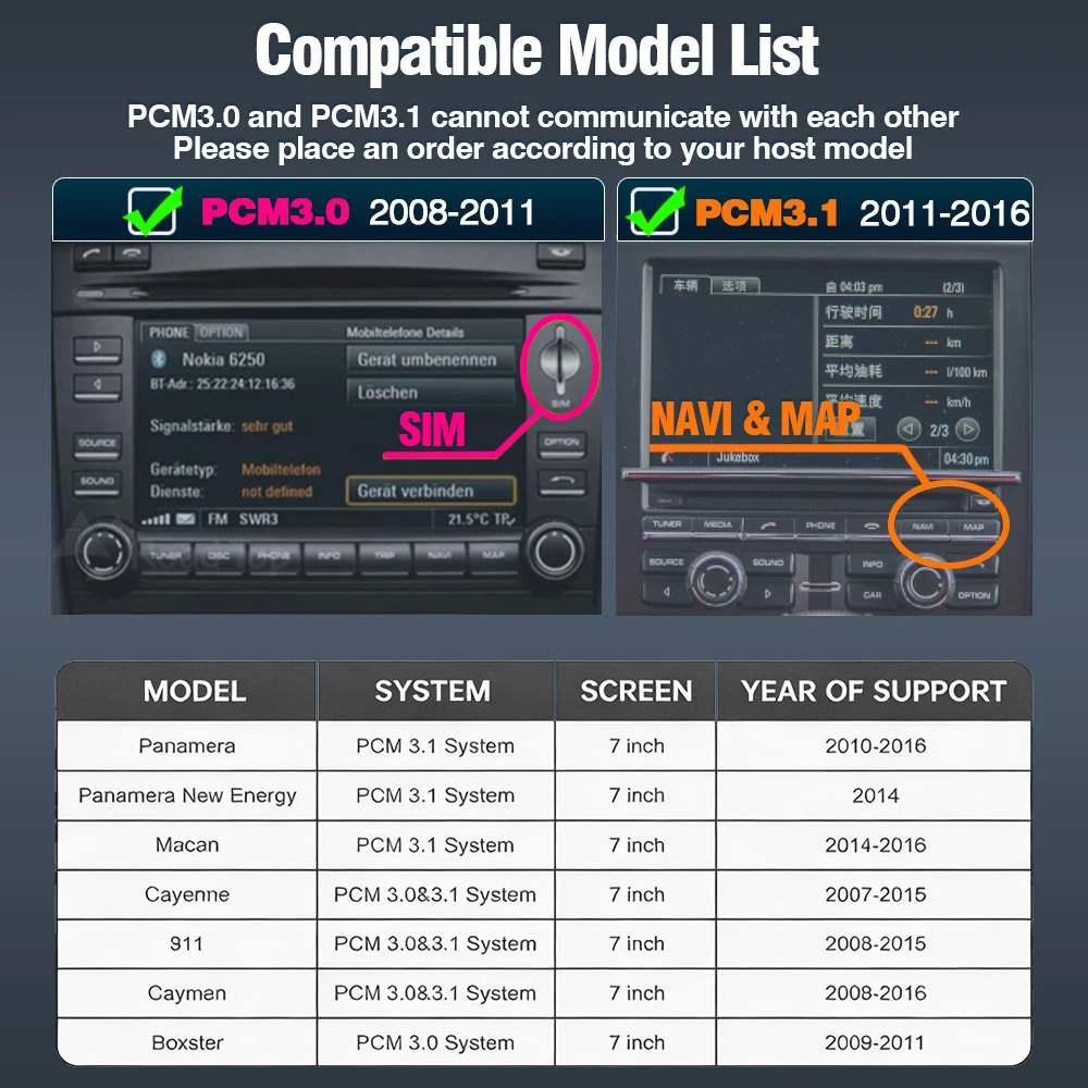 AUTOTOP Linux Wireless CarPlay Interface Box für Porsche PCM 3.1 2011-2016 Panamera Cayenne Cayman Macan Boxster (911 991 718) – Detail 1