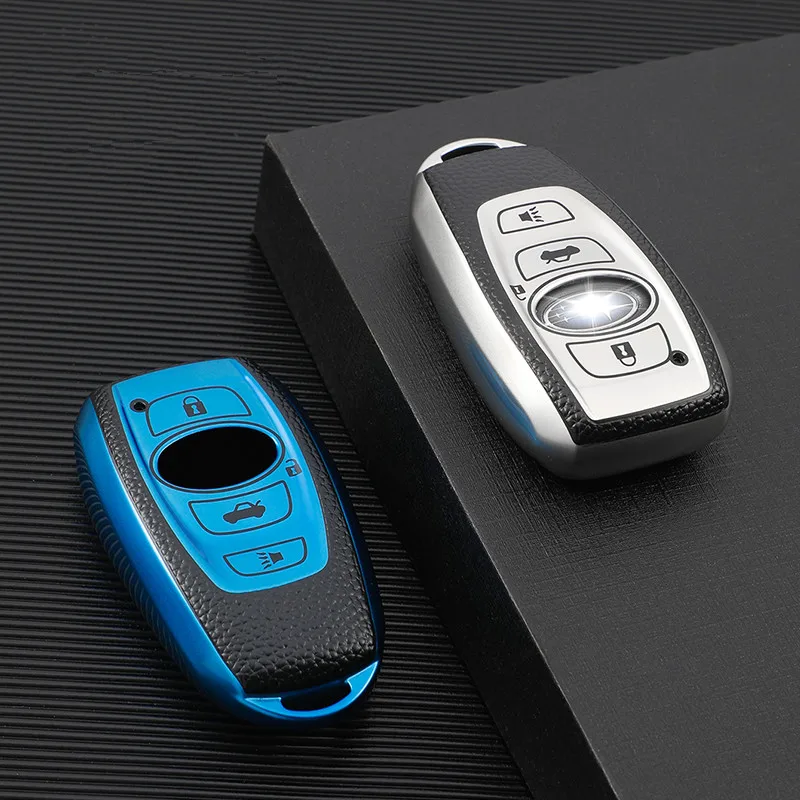 TPU Car Key Case for Subaru BRZ Forester Legacy Outback WRX WRX STI Impreza XV Crosstrek Smart Keyless Remote Cover Keys Bag