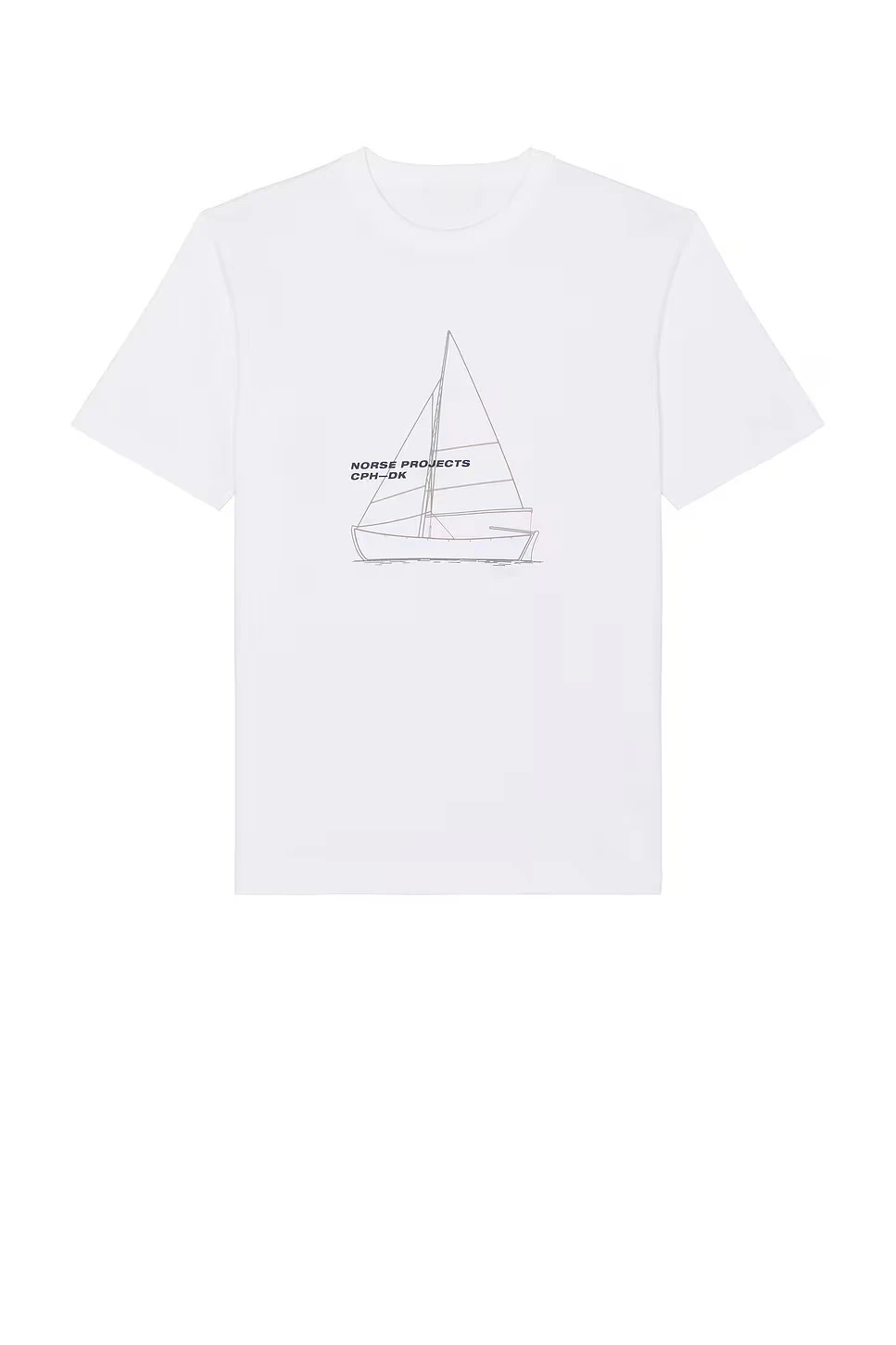 

Norse Projects HOLGER Sailing Peripheral Pattern Printing Summer Luxury Brand Cotton Men's and Women's T-Shirts Short Sleeves