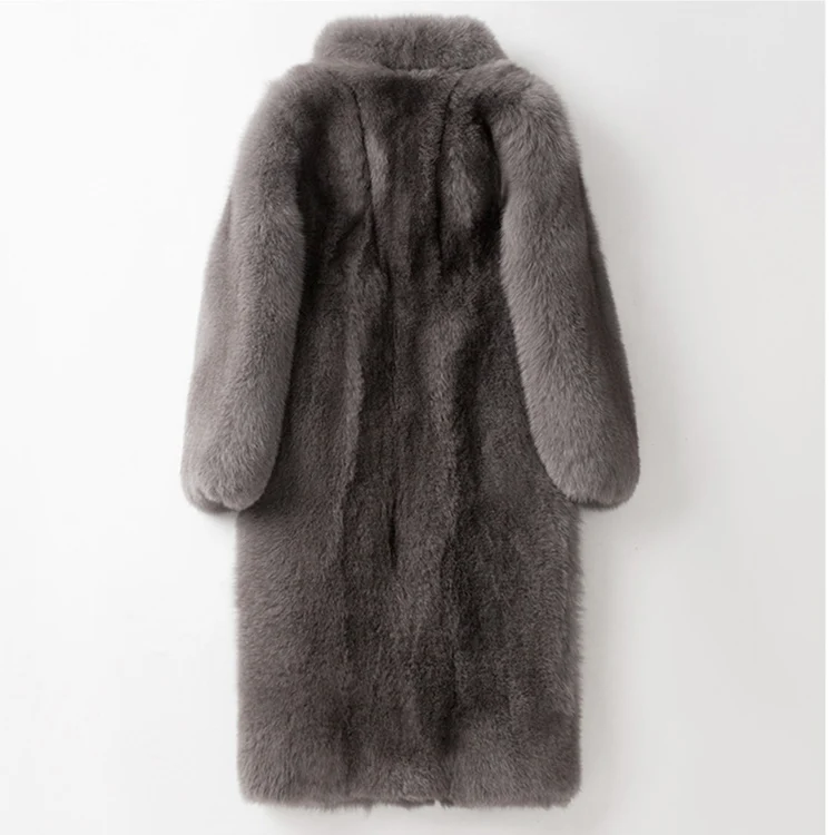 Men\'s Faux Fur Coat Winter 2022 Thicken Fluffy Long Sleeve Warm Outerwear Luxury Fur Long Bontjas Jackets Long Windbreaker Coat