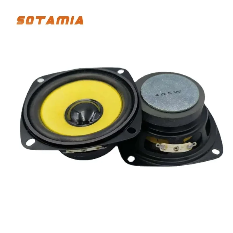 SOTAMIA 2Pcs 3 Inch Full Range Speaker Audio Amplifier Sound Loudspeaker 4Ohm 5W DIY Home Theater Music Stereo Bluetooth Speaker