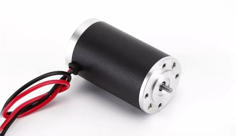 محرك بتيار مستمر بقطر خارجي 38 مم، عمود إخراج مزدوج، 12 فولت/24 فولت، سرعة عالية لمعدات الآلات الأوتوماتيكية، وحدة جديدة #4