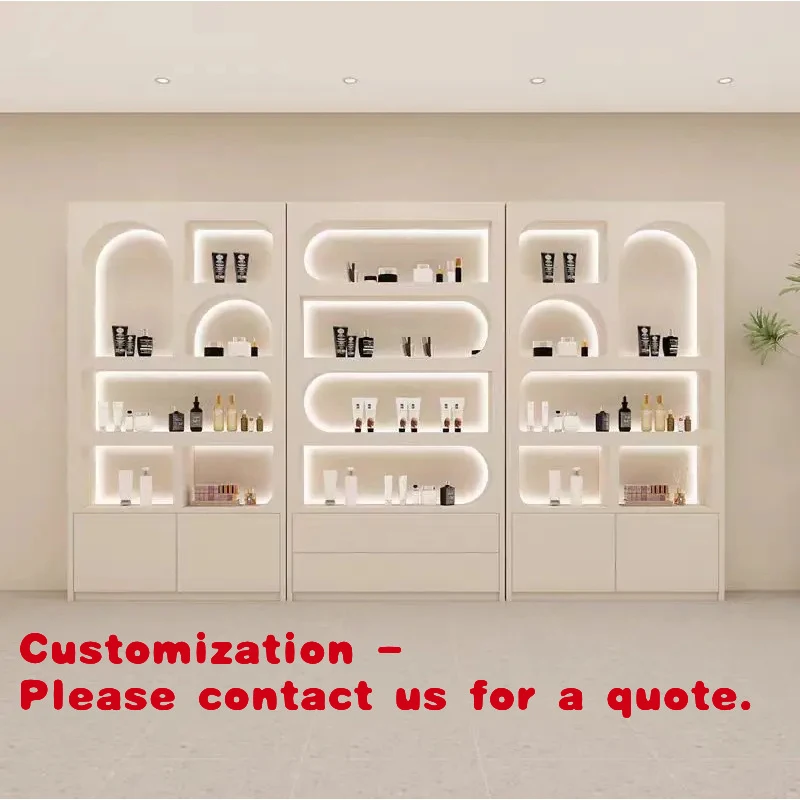 

custom.YS-0834C Modern Professional Panel Wood Handmade Multi-Functional Storage Commercial Salon Display Cabinet