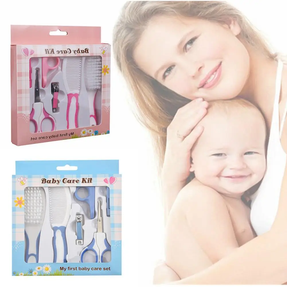 6 Pcs Newborn Baby Nail Hair Daily Care Kit Infant Kids Grooming Brush Comb And Manicure Home Set Hot Sale Baby Accessories